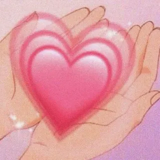 🦚 b7c658a0 coração, amor, mãos, rosa, estético, fofo whatsapp sticker