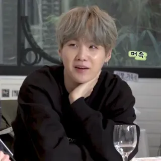 🦚 cabc0477 머쓱 pessoa, homem, interior, mesa, copo, coreano, expressão whatsapp sticker