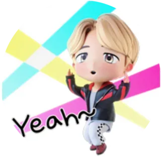 🕺 2691c35a Yeah~ 可爱, 卡通, 表情符号, 快乐, 积极, 肯定 telegram sticker