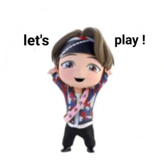 🙌 56e9cb74 let's play! 卡通, 玩, 孩子, 快乐 telegram sticker