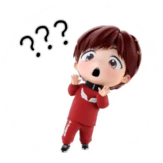 ❓ 5d07cdb6 ??? 问题, 困惑, 卡通, 红色, 角色, 惊喜 telegram sticker