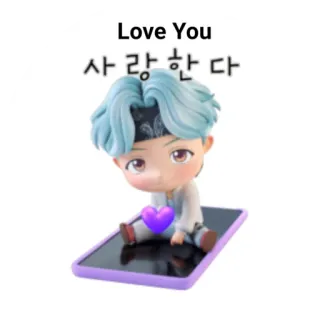 💜 8e880214 Love You
사랑한다 爱, kpop, 人偶, 可爱, 心 telegram sticker