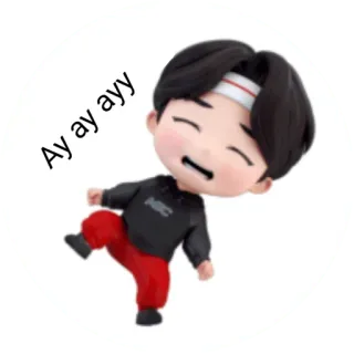 😫 e3aea13d Ay ay ay 卡通, 男孩, 红裤子, 表情, 可爱 telegram sticker