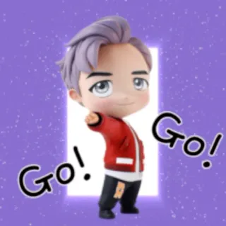👊 fb864d7f Go! Go! kpop, bts, 偶像, 动漫, 卡通 telegram sticker