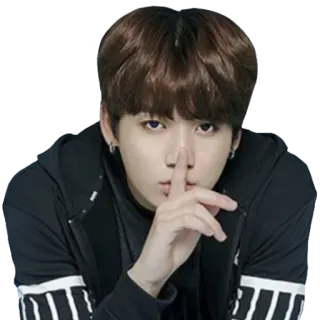 🤫 9d525da8 Jungkook Jungkook, BTS, K-Pop, Idol, Psiu, Dedo na boca telegram sticker