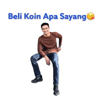 😍 a125a649 Beli Koin Apa Sayang uomo, seduto, abbigliamento casual, indonesiano, moneta, tesoro telegram sticker