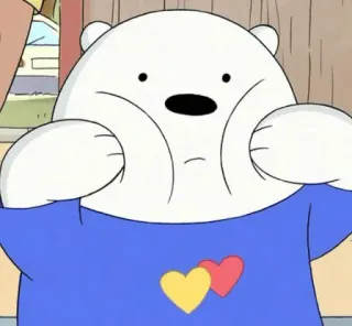 ❤️ 030ccd37 Ice Bear We Bare Bears アニメ, クマ, アイスベア, かわいい, ぼくらベアベアーズ, アニメーション telegram sticker