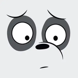 😔 05b4c3c7 Panda We Bare Bears 漫画, ぼくらベアベアーズ, パンダ, 悲しい, クマ, アニメ telegram sticker