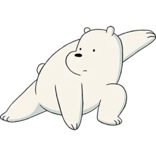 😏 ac176502 Ice Bear We Bare Bears アイスベア, ぼくらベアベアーズ, アニメ, クマ, 動物, 可愛い, 面白い telegram sticker