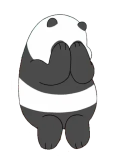 ▫️ ec1f1961 Panda We Bare Bears アニメ, パンダ, クマ, 動物, キャラクター, かわいい telegram sticker