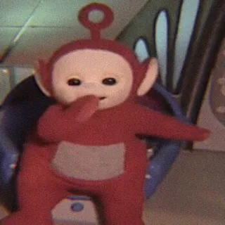 💭 0983701b Po Teletubbies 波, 天线宝宝, 儿童, 电视节目, 红色, 卡通 telegram sticker