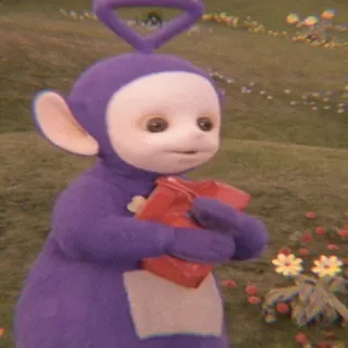 💭 a6a8b330 Tinky Winky Teletubbies 天线宝宝, 丁丁, 儿童节目, 紫色, 卡通 telegram sticker
