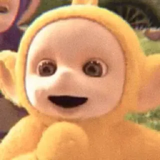 💭 efa1e884 Laa-Laa Teletubbies 拉拉, 天线宝宝, 黄色, 卡通, 电视节目, 儿童节目 telegram sticker