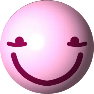 🤩 15d98f9d Emoji, Wajah, Senang, Lucu, Merah Muda, Bola telegram sticker