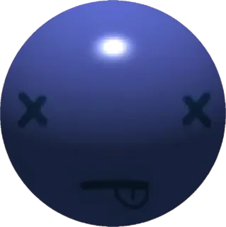 🤩 3b71abdd mati, mata X, julur lidah, bola, kartun, stiker telegram sticker