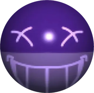 🤩 6f768bad ungu, wajah, menyeramkan, seram, mata, mulut telegram sticker