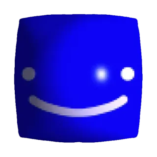 🤩 f3dd302b biru, senang, wajah, imut, stiker, sederhana, tersenyum telegram sticker