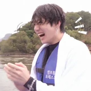 🐰 a0762421 캠프통 포레스트 orang, tersenyum, luar ruangan, hutan, korea telegram sticker