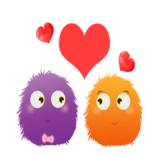❤️ 2d41deca amore, cuore, carino, cartoni animati, coppia, soffice, emozione telegram sticker