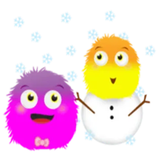 ❄️ 71d6aa2f Cartone animato, Carino, Pupazzo di neve, Inverno, Felice, Amichevole telegram sticker
