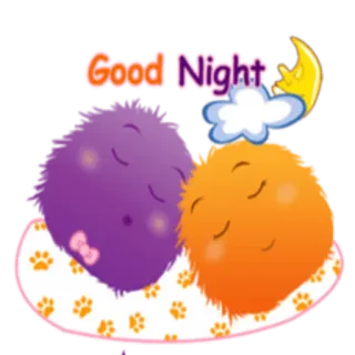 🌙 82e17eba Good Night buonanotte, assonnato, carino, cartone animato, luna, ora di andare a letto telegram sticker
