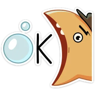 👌 b7525bdc OK Cartone animato, Ok, Bolla, Bocca, Umorismo, Carino whatsapp sticker