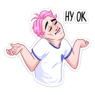 🤷‍♂️ 12683666 НУ ОК alzata di spalle, indifferenza, domanda, cartone animato, testo russo whatsapp sticker