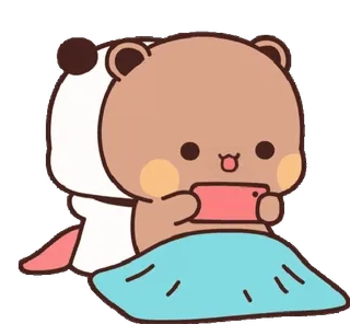 😌 b1a5abff gấu, dễ thương, đang chơi, game, kawaii telegram sticker