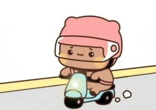 🛵 0b3d8119 милый, животное, скутер, каваий, шлем telegram sticker