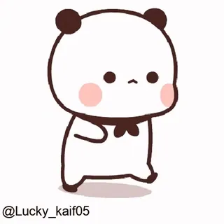 🚶 d7663492 @Lucky_kaif05 Panda, Schattig, Cartoon, Dier, Kawaii telegram sticker