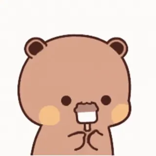 👏 eae45667 Cartoon, Dier, Schattig, Beer, Bruin telegram sticker