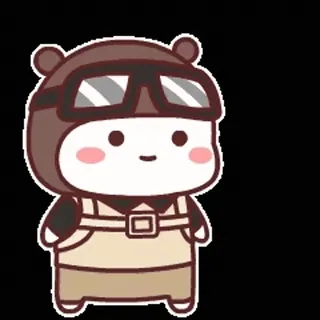 😇 5d15825c cartoon, pilot, cute, bear, aviator telegram sticker
