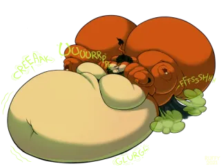 🦁 534a64d8 OOOORRP FFSSSHHH Мультфильм, Пердёж, Вздутый, Животное, Газ, Надувание тела telegram sticker