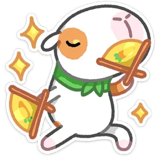 ☺️ 12c6de10 lucu, binatang, berkilau, menari, kawaii, karakter, kartun whatsapp sticker