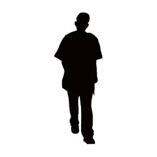 🤩 4bc211bf silhouette, person, walking, man, figure telegram sticker