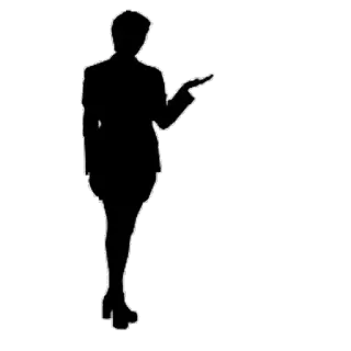 🥺 b6213705 silhouette, woman, businesswoman, formal, fashion, female telegram sticker