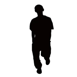 😭 cc250663 silhouette, man, walking, figure, human telegram sticker