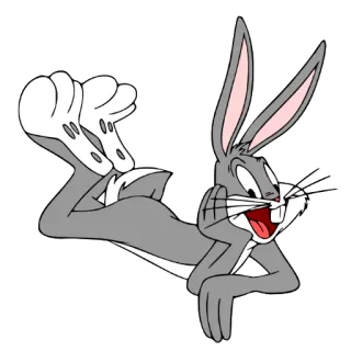 😏 024a54f7 Bugs Bunny Bugs Bunny, cartoon, Looney Tunes, rabbit, funny whatsapp sticker