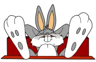 😴 0822659e Bugs Bunny การ์ตูน, กระต่าย, ผ่อนคลาย, ชิลล์, กระต่าย telegram sticker