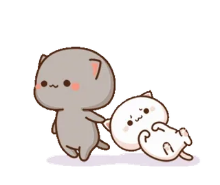 🥲 5fe59a11 gato, lindo, kawaii, animal, mascota, dibujo animado telegram sticker