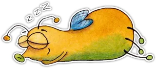 😴 16d5aca2 ZZZ schlafen, schlafend, Cartoon, Insekt, müde telegram sticker
