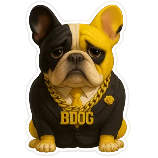 Bulldog telegram stickers