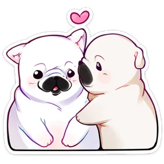 ⭐ 5770f5ea anak anjing, lucu, anjing, binatang, persahabatan, kartun whatsapp sticker