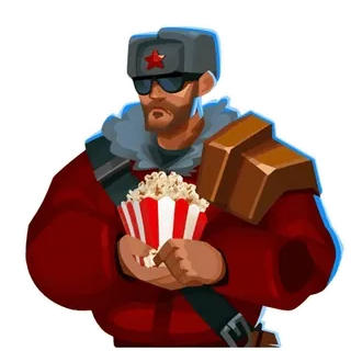 🍿 98a11842 солдат, попкорн, военный, русский, звезда, СССР, армия telegram sticker