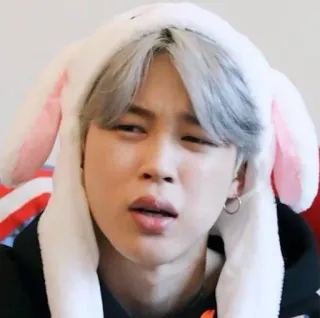 🙄 3bb0e344 人, 男人, 脸, 表情, 兔子帽子 telegram sticker