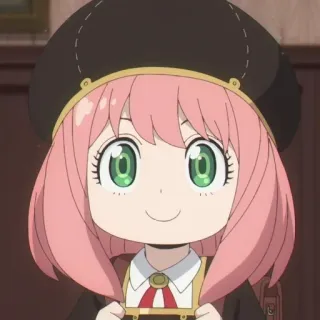 😸 167f64ff Anya Forger Spy x Family Anime, Cartone animato, Ragazza, Spy Family, Anya, Capelli rosa whatsapp sticker