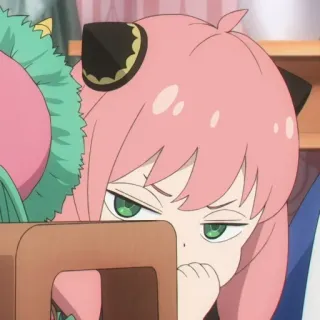 👀 304bdc29 Anya Spy x Family Anime, Anya, Spy x Family, Personaggio, annoiato/a, stanco/a whatsapp sticker