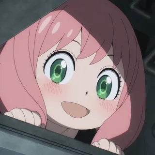 😺 55706383 Anya Forger Spy x Family Anime, Cartone animato, Ragazza, Personaggio, Spy x Family, Anya Forger whatsapp sticker