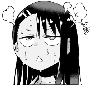 😞 b8073cd9 チラ アニメ, マンガ, 汗, 疲れた, ぐったり telegram sticker