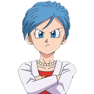 😠 6d91a2a4 Bulma Dragon Ball Бульма, Dragon Ball, аниме, мультфильм, персонаж, злой telegram sticker